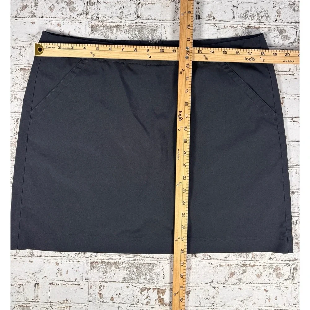 Womens PGA Tour Black Golf Skirt Skort Size 12 Polyester Spandex‎